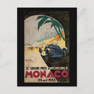 Monaco 5. Grand Prix Automobile 1933 2 Postkarte