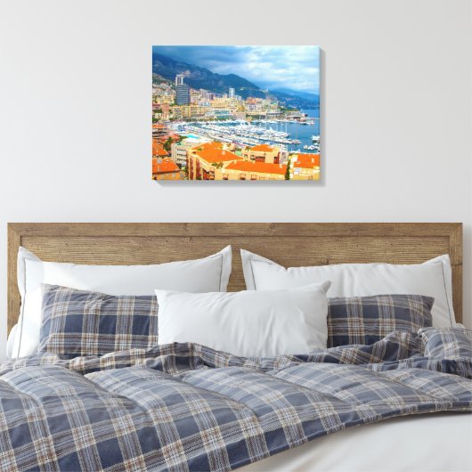 Monaco-Ansicht Leinwanddruck (Insitu (Schlafzimmer))