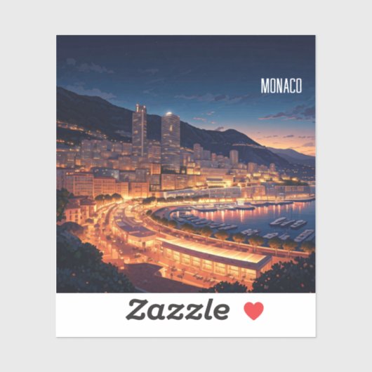 Monaco Aufkleber (Blatt)