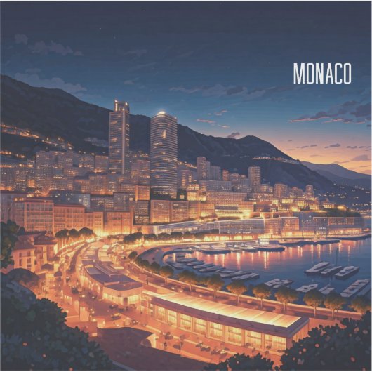 Monaco Aufkleber (Vorderseite)