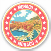 Monaco Aufkleber (Vorderseite)