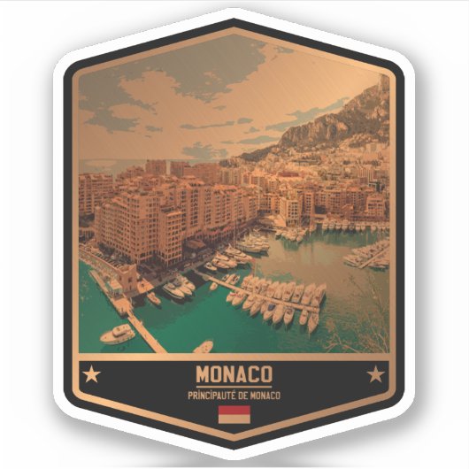 Monaco Aufkleber (Vorderseite)