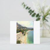 Monaco Beach Postkarte (Stehend Vorderseite)