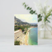 Monaco Beach Postkarte (Stehend Vorderseite)