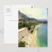Monaco Beach Postkarte (Vorne/Hinten)