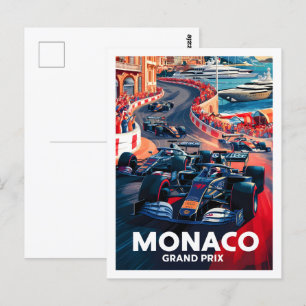 Monaco berühmter Reiseort Postkarte