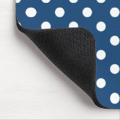 Monaco Blau Punkte Muster Mousepad (Ecke)