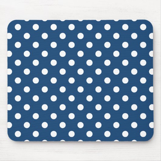 Monaco Blau Punkte Muster Mousepad (Vorne)