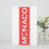Monaco Briefpapier (Stehend Vorderseite)