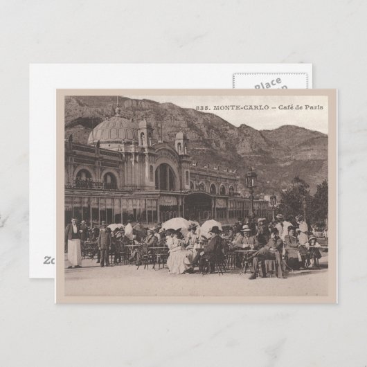 Monaco Cafe de Paris Postkarte (Vorne/Hinten)