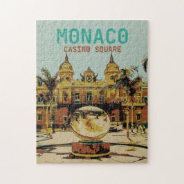 Monaco Casino Côte d'Azur Illustration Frankreich Puzzle