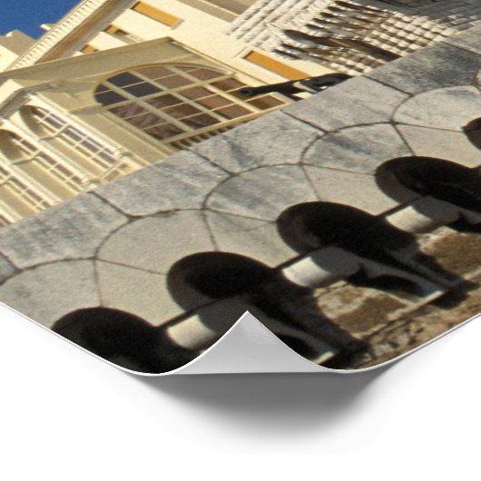 Monaco, Côte d'Azur, Fürstenpalast. Poster (Ecke)