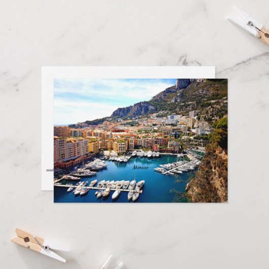 Monaco, Côte d'Azur, Karte (Vorderseite/Rückseite Beispiel)