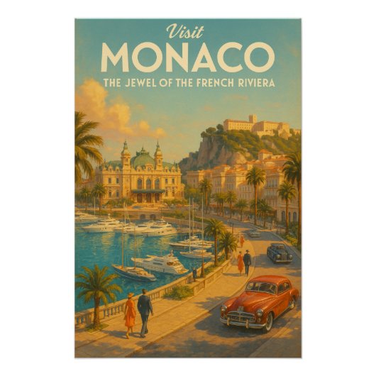 Monaco – Das Juwel der Französischen Riviera. Poster (Vorderseite)