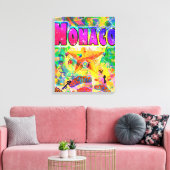 Monaco Epoch Hour Canvas Print Leinwanddruck (Insitu (Wohnzimmer))