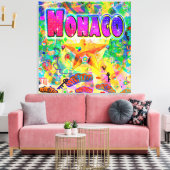 Monaco Epoch Hour Canvas Print Leinwanddruck (Insitu (Wohnzimmer))