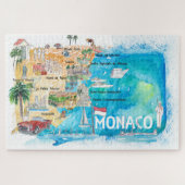 Monaco Europe Reiseplan Puzzle (Horizontal)
