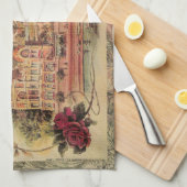 Monaco Extravagante Vintage Riviera Frankreich Küchentuch (Viertel Falte)