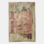 Monaco Extravagante Vintage Riviera Frankreich Küchentuch (Vertikal)