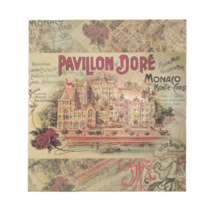 Monaco Extravagante Vintage Riviera Frankreich Notizblock