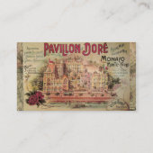 Monaco Extravagante Vintage Riviera Frankreich Visitenkarte (Rückseite)