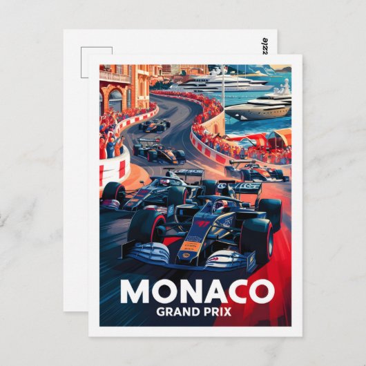Monaco Famous Travel Place Postkarte (Vorne/Hinten)