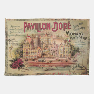 Monaco Fancy Vintage Französische Riviera Frankrei Küchentuch