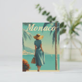 Monaco fashion vintage postkarte (Stehend Vorderseite)