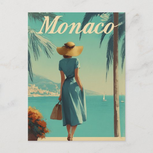 Monaco fashion vintage postkarte (Vorderseite)