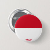 Monaco Flag Charming Patriotic Button (Vorne & Hinten)