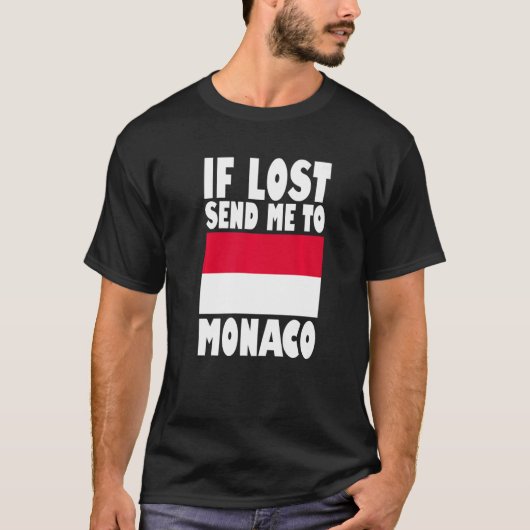 Monaco Flag Design If lost send me to Monaco Prem T-Shirt (Vorderseite)