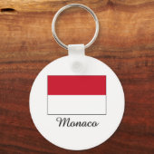 Monaco Flag Design Schlüsselanhänger (Vorderseite)