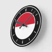 Monaco Flag Elegante Runde Wanduhr (Winkel)