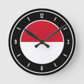 Monaco Flag Elegante Runde Wanduhr (Vorderseite)