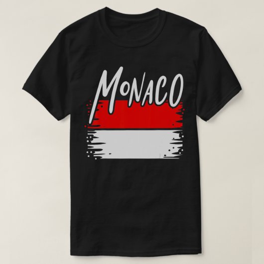Monaco-Flag-Geschenk T-Shirt (Design vorne)