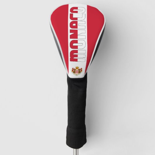 Monaco Flag Gorgeous Patriotic Golf Headcover (Vorderseite)