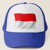 Monaco Flag Hat Truckerkappe (Vorderseite)