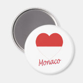 Monaco Flag Herz Magnet (Vorderseite/Rückseite)
