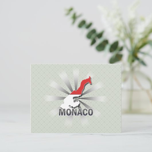 Monaco Flag Karte 2.0 (Stehend Vorderseite)