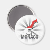 Monaco Flag Karte 2.0 Magnet (Vorderseite/Rückseite)