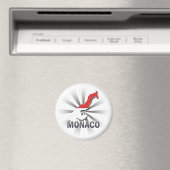 Monaco Flag Karte 2.0 Magnet (In Situ (Geschirrspüler))