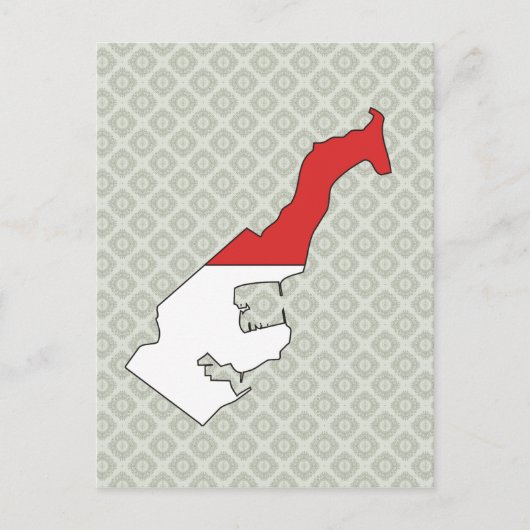 Monaco Flag Karte in voller Größe (Vorderseite)