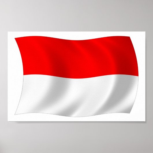 Monaco Flag Poster Print (Vorne)