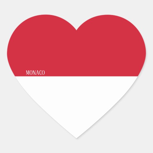 Monaco Flag Splendid Patriotic Herz-Aufkleber (Vorderseite)