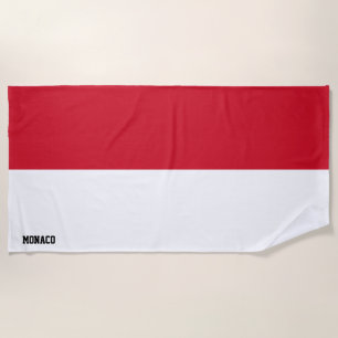 Monaco Flag Splendid Patriotic Strandtuch