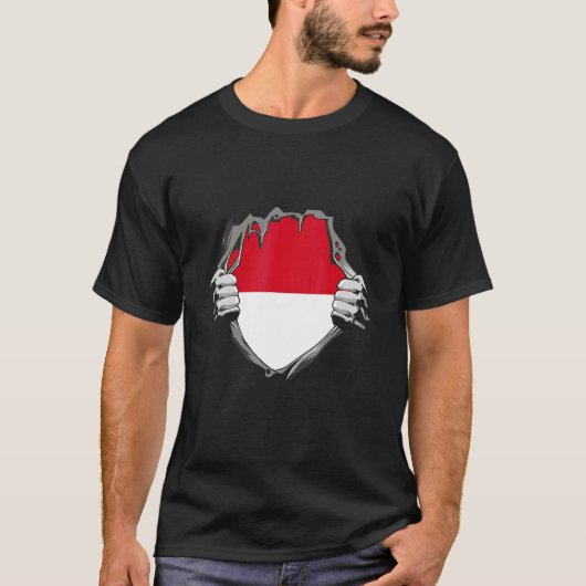 Monaco Flag T-Shirt (Vorderseite)
