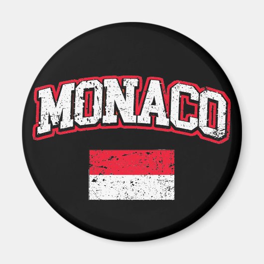 Monaco Flag Vintag Magnet (Vorne)