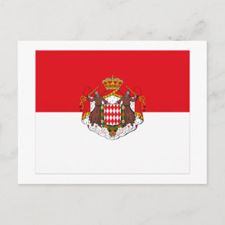 Monaco Flag w COA Postkarte