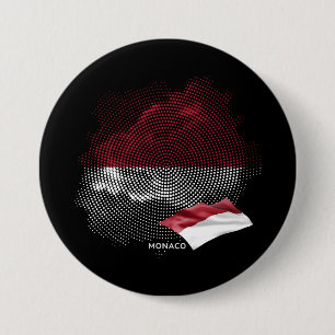 Monaco-Flagge Button