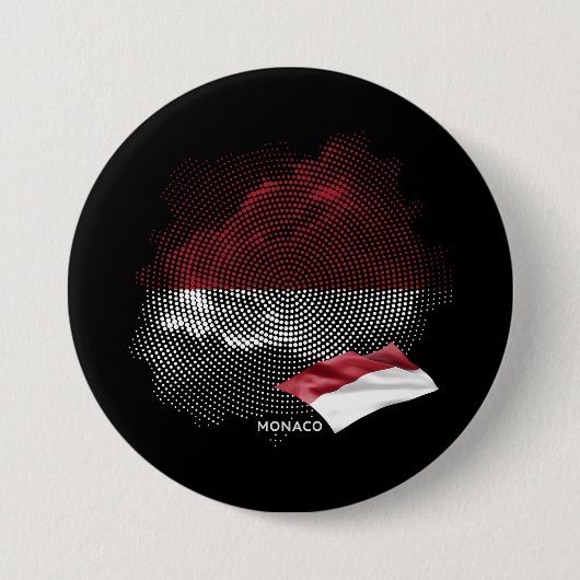 Monaco-Flagge Button (Vorderseite)